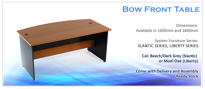 Bow Front Table | Office Table | LIZO Singapore